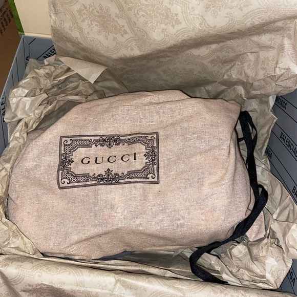 Gucci X Balenciaga The Hacker Project Aria 100 GG White Floral Small Marmont Bag - Picture 8 of 9